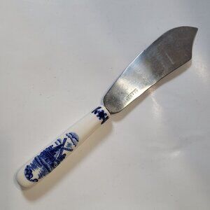 Vintage Elesva Stainless Steel Delft Holland Windmill Knife